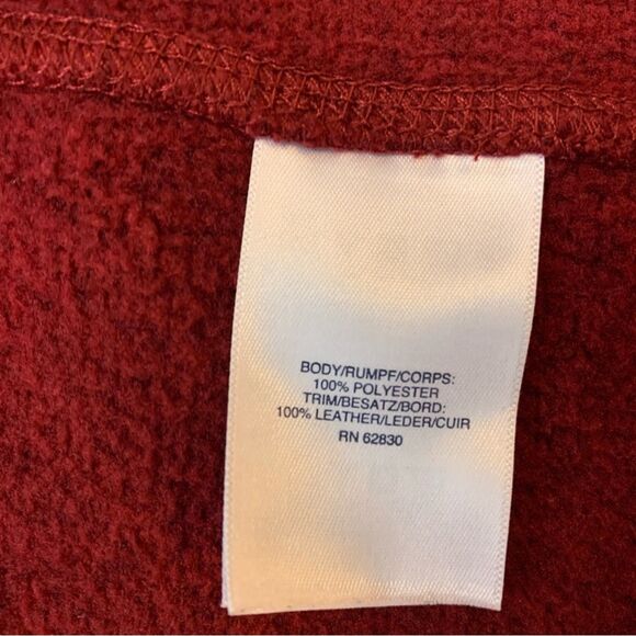 L.L. Bean 1/4 Zip Fleece Pullover Sweater Dark Red Men's Size M - Picture 6 of 6